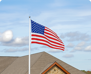 18 ft White Flagpole